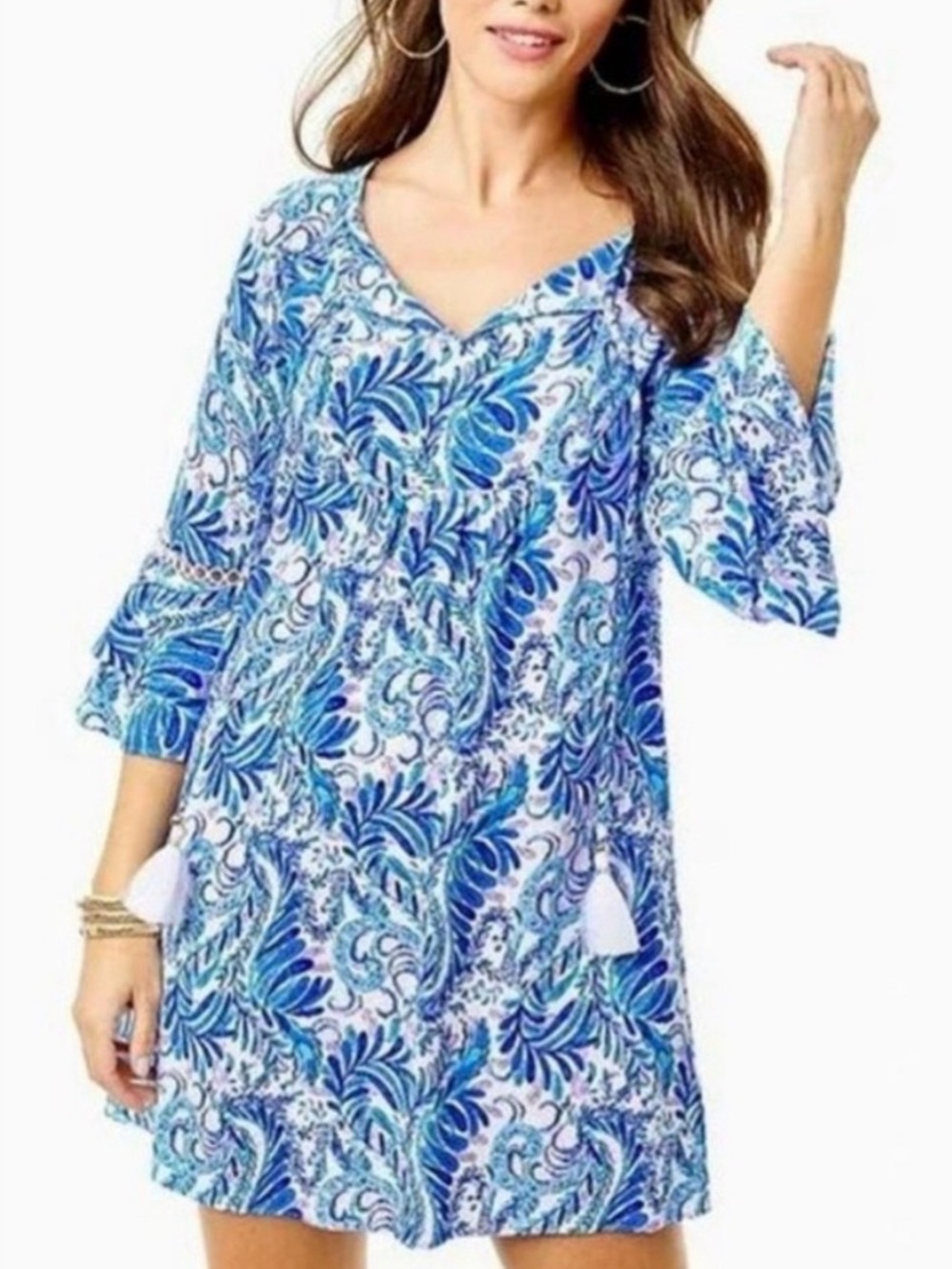 Lilly Pulitzer Blue & White Paisley Dress